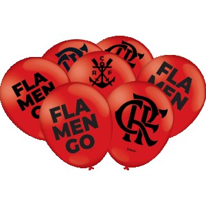 Balão Vermelho Flamengo Com 25 Unidades-110464-12096