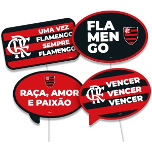 Placas Divertidas Flamengo 48 Unidades-110476-94447