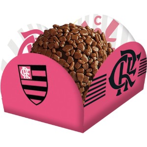 Porta Forminha Flamengo Rosa Com 40 Unidades