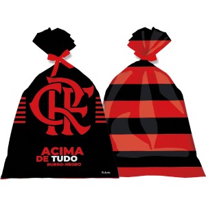 Sacola Plástica Flamengo Com 8 Unidades