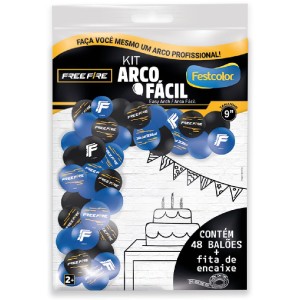 Kit Arco Fácil De Balões Free Fire Gamer 3 Unidades-111578-55211