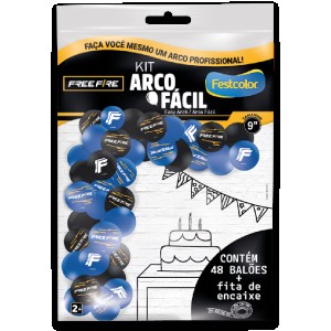 Kit Arco Fácil De Balões Free Fire Gamer 3 Unidades-111578-64783