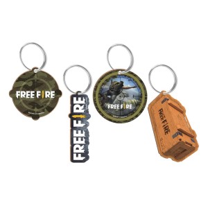 Chaveiro Mdf Free Fire Com 4 Unidades-109320