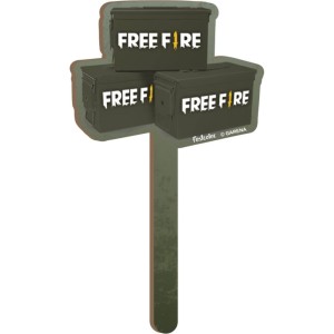 Pick Decorativo Mdf Caixas Army Free Fire Com 6 Unidades