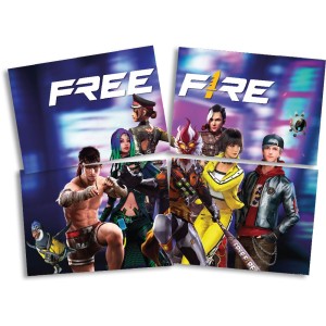 Painel 4 Lâminas Free Fire Gamer 5 Unidades-110987-28292