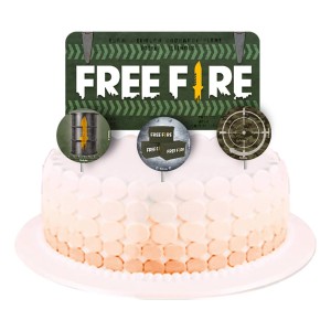 Topper Para Bolo Free Fire Com 4 Unidades-108383