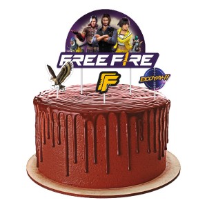 Topper Para Bolo Free Fire Gamer Com 4 Unidades-110993