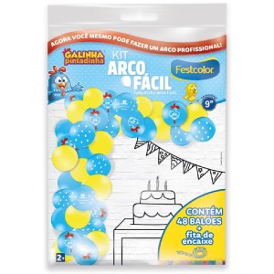 Kit Arco Fácil De Balões Galinha Pintadinha 3 Unidades-111565-50677