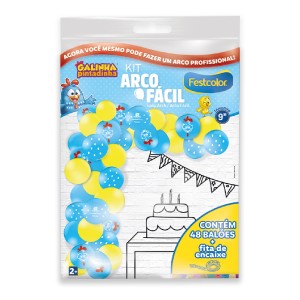 Kit Arco Fácil De Balões Galinha Pintadinha 3 Unidades-111565