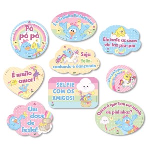 Kit Placas Galinha Pintadinha Candy 108 Unidades-108140-52133