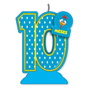 Vela Mesversário Galinha Pintadinha Nº10 5 Unidades-107570