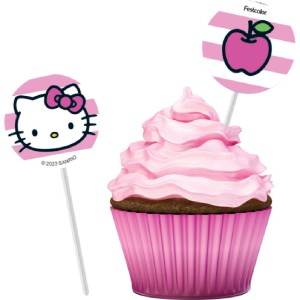 Bandeirinha Para Docinhos Hello Kitty Rosa 96 Unidades-111369-62195