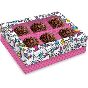 Caixa 6 Bombons Hello Kitty Rosa 6 Unidades-111407-23408