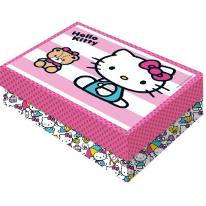 Caixa Presente Retangular M Hello Kitty Rosa 6 Unidades-111410-17725