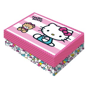 Caixa Presente Retangular P Hello Kitty Rosa Com 6 Unidades-111409