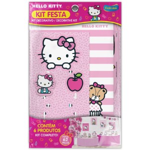 Kit Festa Hello Kitty Rosa Com 1 Unidade