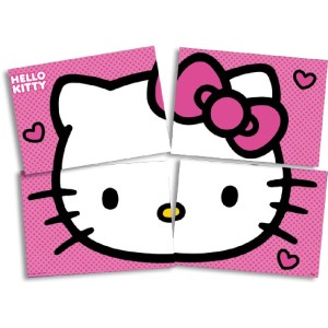 Painel 4 Lâminas Hello Kitty Rosa 5 Unidades-111394-52927