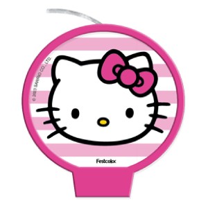 Vela Plana Hello Kitty Rosa 5 Unidades-111400