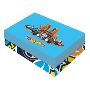 Caixa Presente Retangular G Hot Wheels Com 3 Unidades-111537