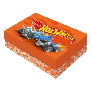 Caixa Presente Retangular M Hot Wheels Com 6 Unidades-111536