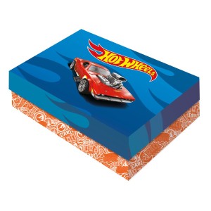 Caixa Presente Retangular P Hot Wheels Com 6 Unidades-111535