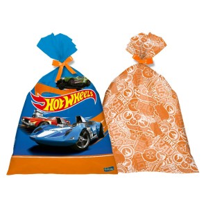 Sacola Plástica Hot Wheels Com 8 Unidades