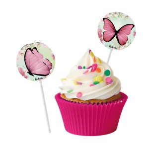 Bandeirinha Para Docinhos Jardim Das Borboletas Com 8 Unidades-106636
