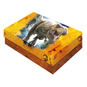 Caixa Presente Retangular M Jurassic World 3 Com 6 Unidades-111608