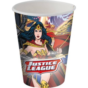 Copo Papel 200ml Liga Da Justiça Ilustrada 96 Unidades-106395-13418