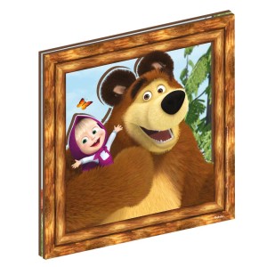 Quadro Decorativo Mdf Masha E O Urso Com 1 Unidade