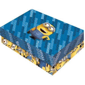 Caixa Presente Retangular M Minions 2 Com 6 Unidades-111619-22316