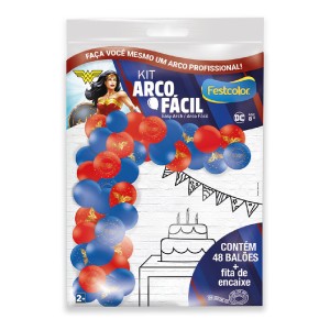 Kit Arco Fácil De Balões Mulher Maravilha 3 Unidades-111568