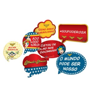 Kit Placas Mulher Maravilha 108 Unidades-104844-88443