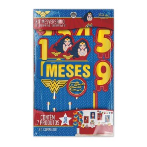 Kit Mesversário Mulher Maravilha Kids Com 1 Unidade-109984