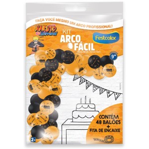 Kit Arco Fácil De Balões Naruto 3 Unidades-111558-88333