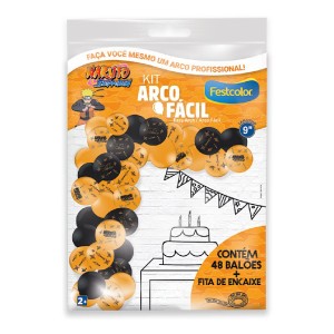 Kit Arco Fácil De Balões Naruto 3 Unidades-111558