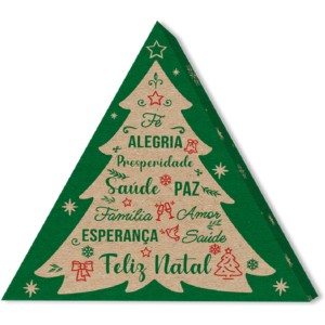 Caixa Triangular Kraft Natal Com 6 Unidades-111656-412