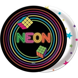 Prato Neon Com 8 Unidades