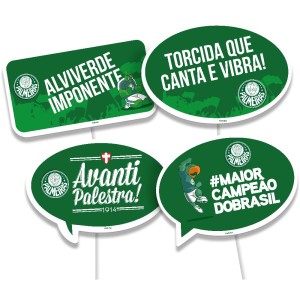 Placas Divertidas Palmeiras 48 Unidades-110498-91140