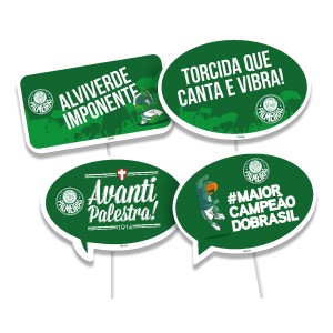 Placas Divertidas Palmeiras Com 4 Unidades-110498