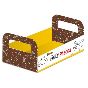 Cesta M Pascoa Flork Com 3 Unidades