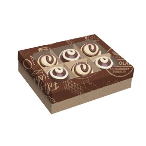 Caixa 6 Bombons Kraft Cacau Com 6 Unidades-109509-25936