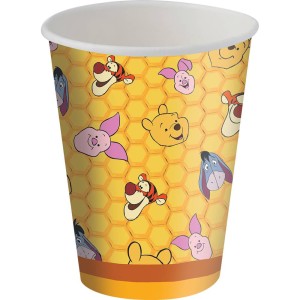 Copo Papel 200ml Pooh E Sua Turma Com 8 Unidades