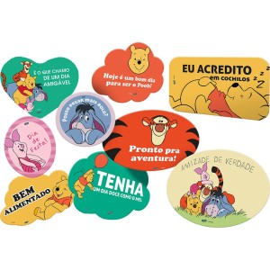 Kit Placas Pooh E Sua Turma 108 Unidades-108477-12980