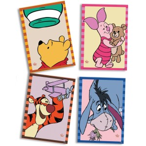 Quadros Decorativos Pooh E Sua Turma Com 4 Unidades