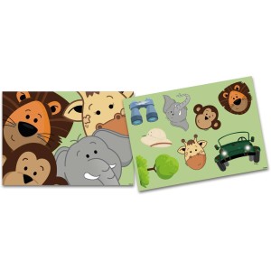 Kit Decorativo Safari Com 10 Unidades