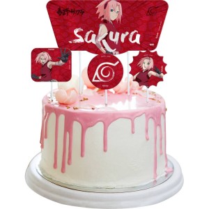 Topper Para Bolo Sakura Com 4 Unidades