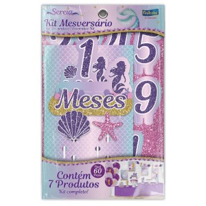 Kit Mesversário Sereia Com 1 Unidade