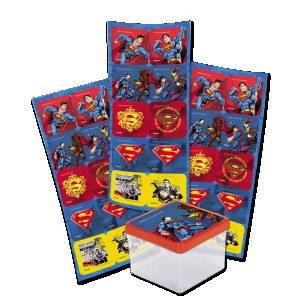 Adesivo Quadrado Superman Geek Com 30 Unidades-106363-80318