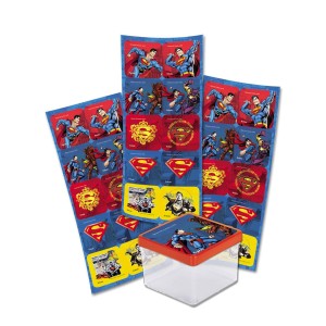 Adesivo Quadrado Superman Geek Com 30 Unidades-106363